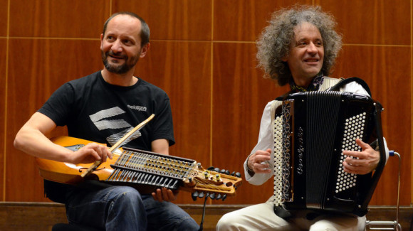 Marco Ambrosini and Jean-Louis Matinier, who respectively hail from Italy and France, are among Betto Arcos' favorite musicians currently testing the sonic limits of the accordion.