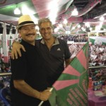 Betto Arcos (left) with friend Nilson Raman at Mangueira Samba School